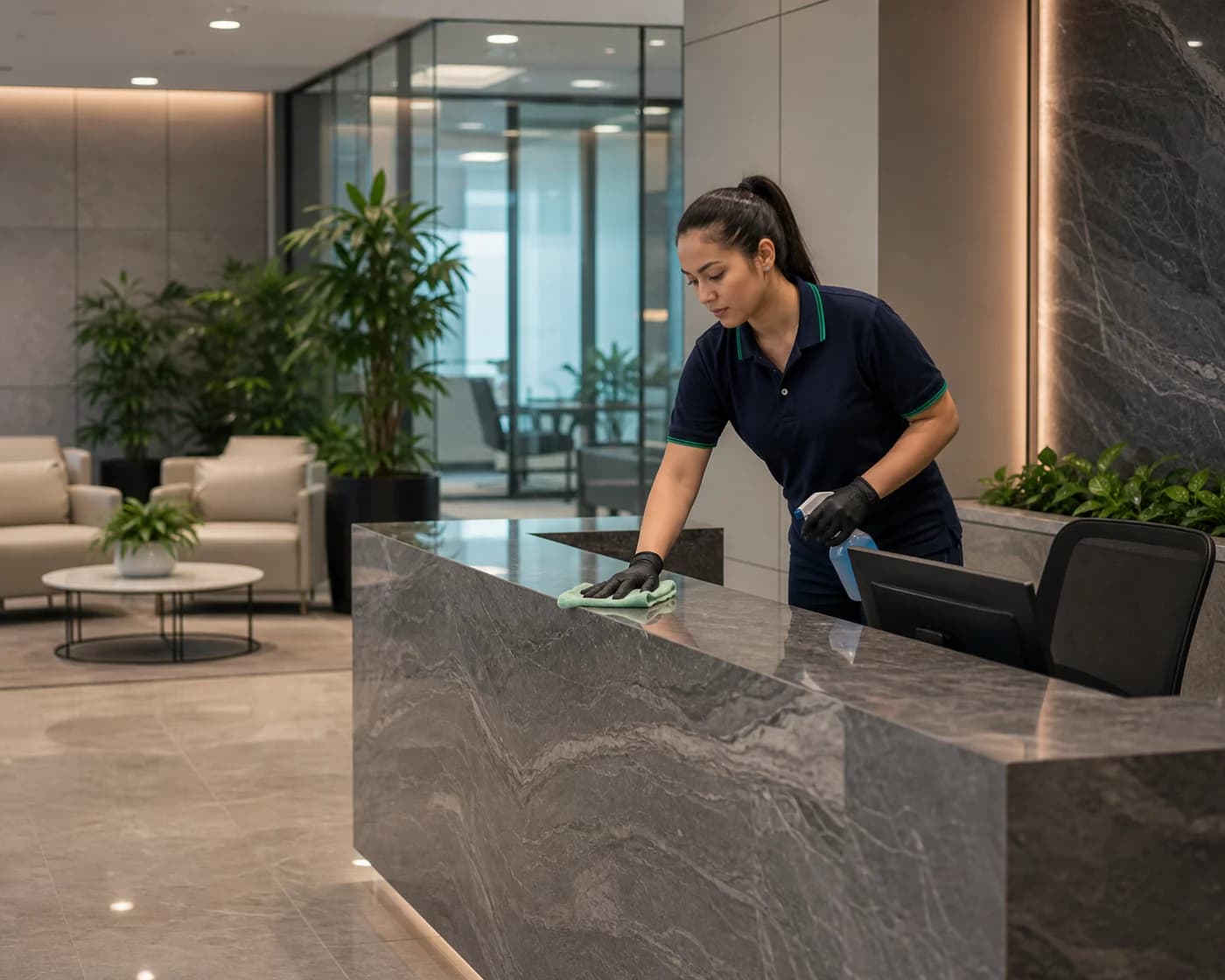 School reception and administration area cleaning Sydney — professional presentation